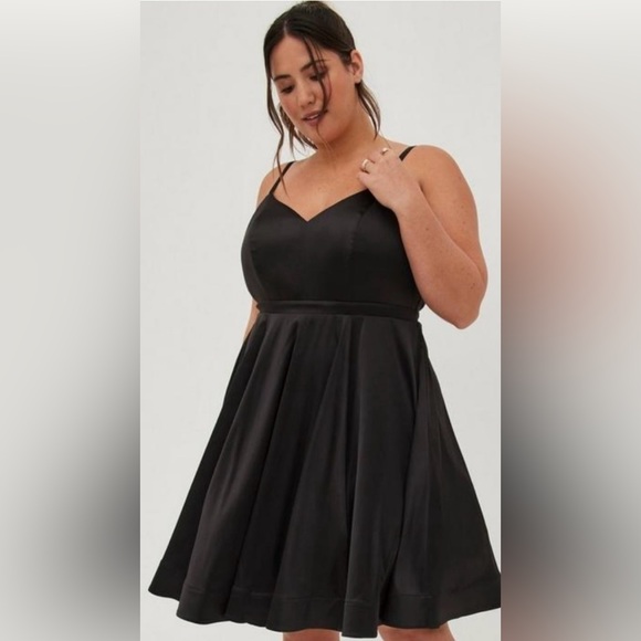 torrid | Dresses | Torrid Mini Satin Skater Dress | Poshmark